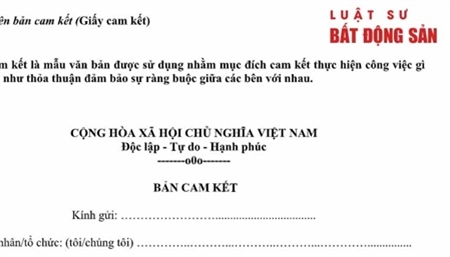 Mẫu biên bản cam kết mới nhất năm 2021