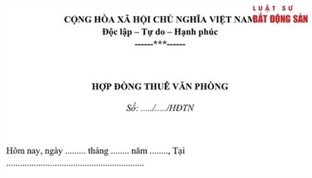 Mẫu hợp đồng cho thuê nhà để kinh doanh