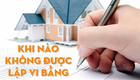 Những trường hợp không được lập vi bằng